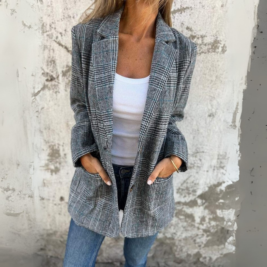 Danaya | Stylish Women's Winter Checked Blazer