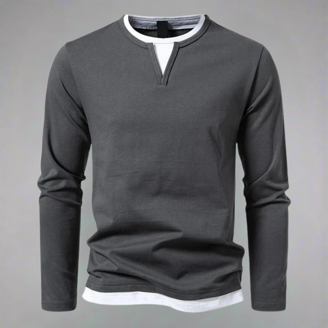 Ryan | Long-sleeved T-shirt with V-neck