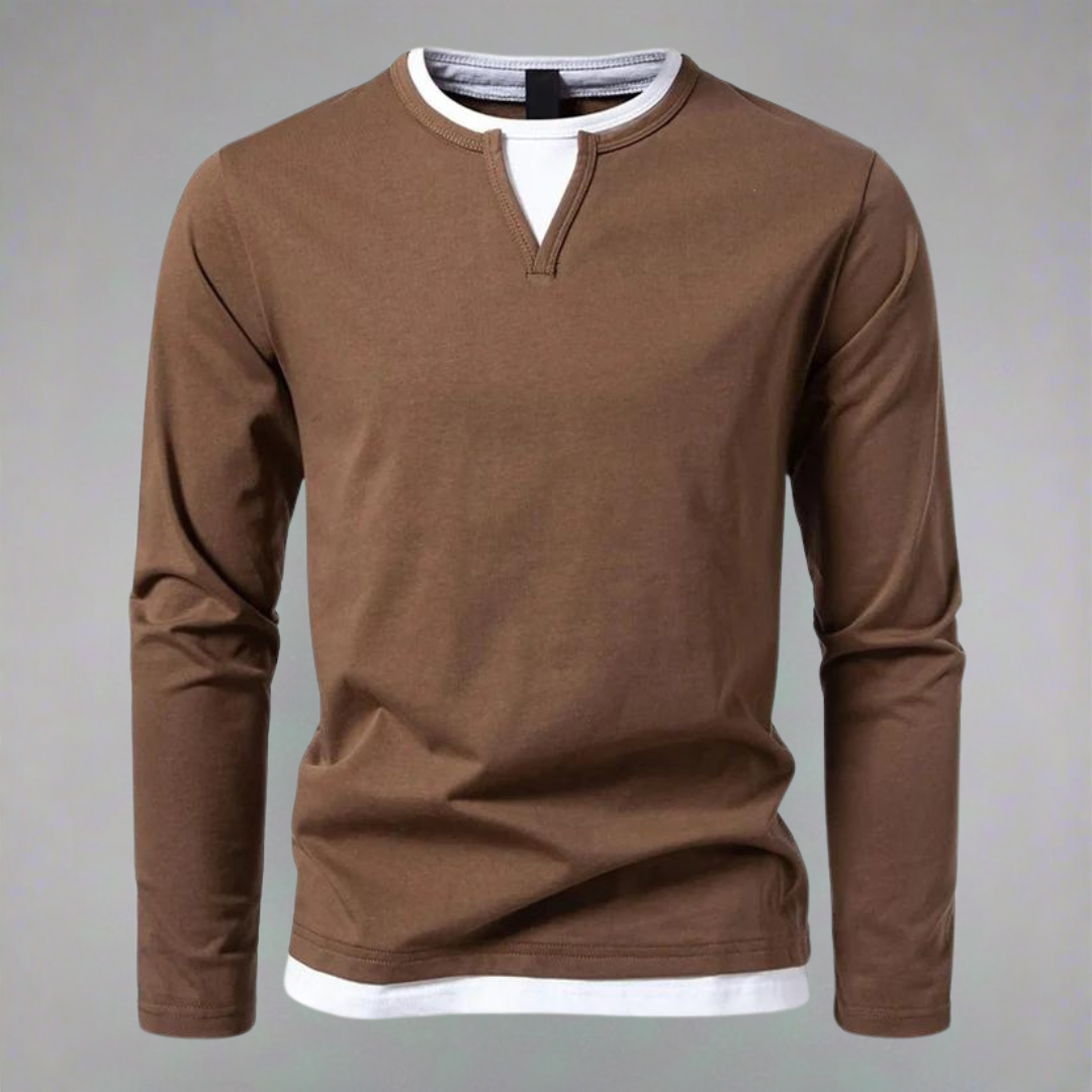 Ryan | Long-sleeved T-shirt with V-neck