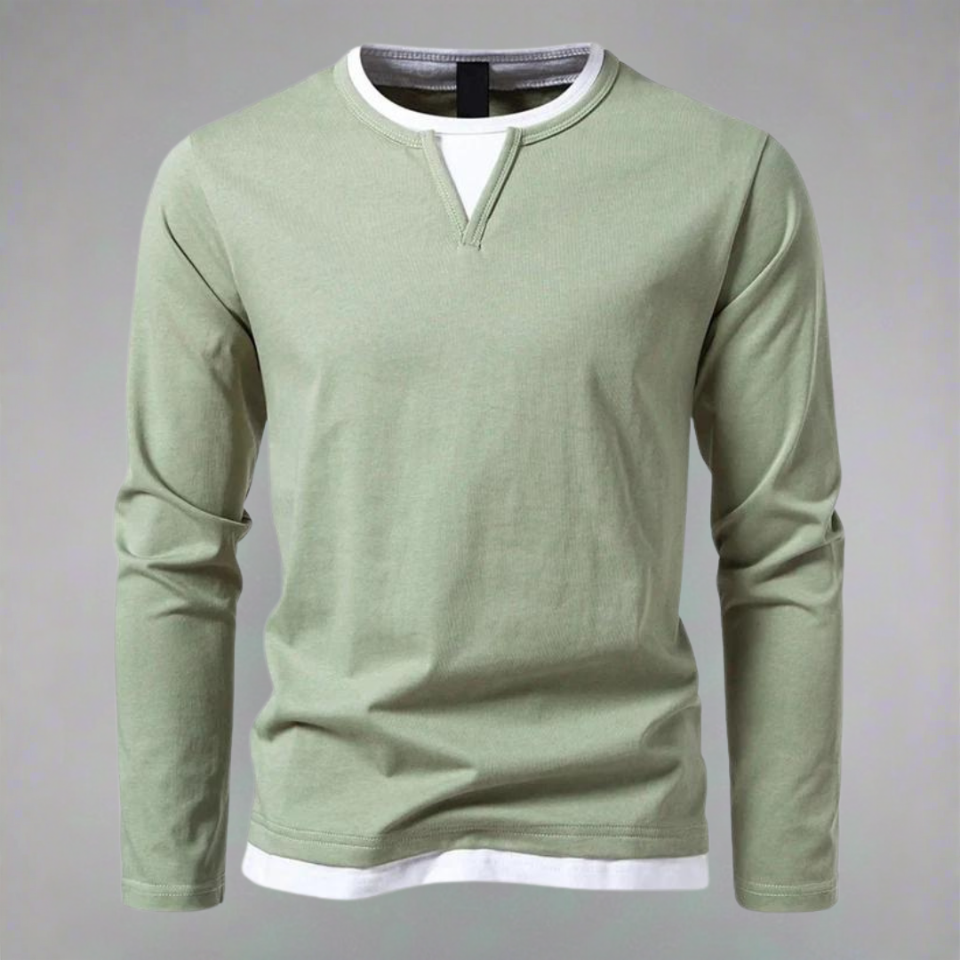 Ryan | Long-sleeved T-shirt with V-neck