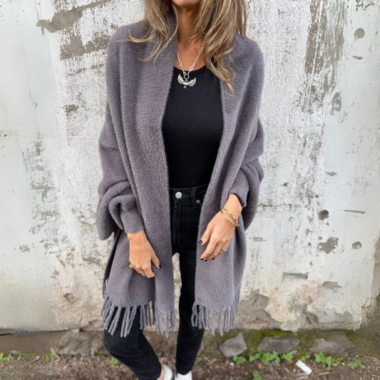 Alina | Elegant long-sleeved wrap jumper