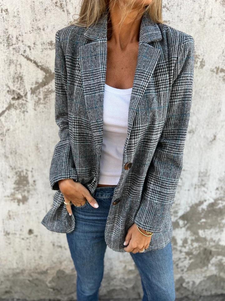 Danaya | Stylish Women's Winter Checked Blazer